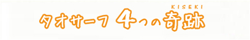タオサーフ4つの奇跡