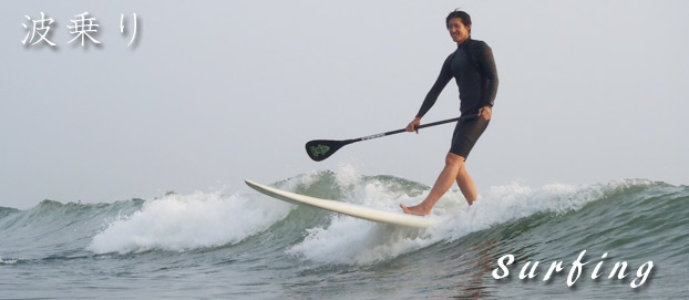 パドルサーフィン画像　波乗り